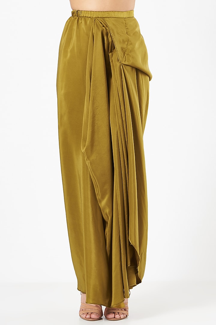 Mustard Embroidered Short Jacket Set by CHARU PARASHAR at Pernia's Pop Up Shop