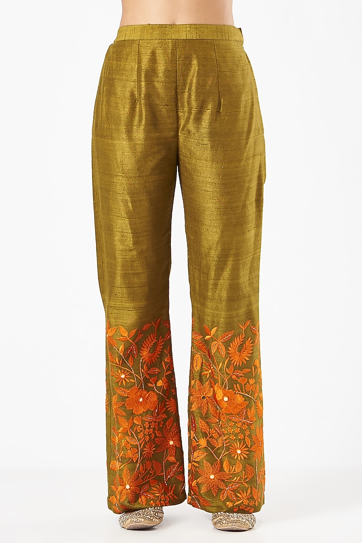 Mustard Printed Jacket Set by CHARU PARASHAR at Pernia's Pop Up Shop