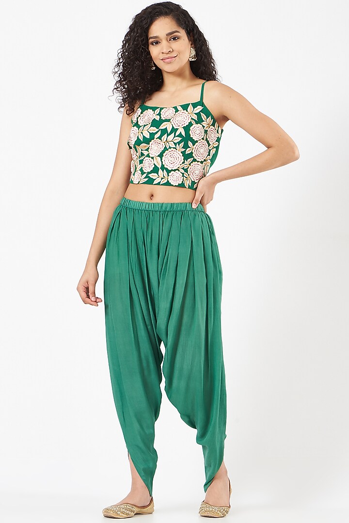 Ivory Printed Jacket Set by CHARU PARASHAR at Pernia's Pop Up Shop