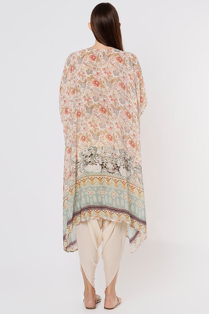 Beige Printed Cape set by CHARU PARASHAR at Pernia's Pop Up Shop