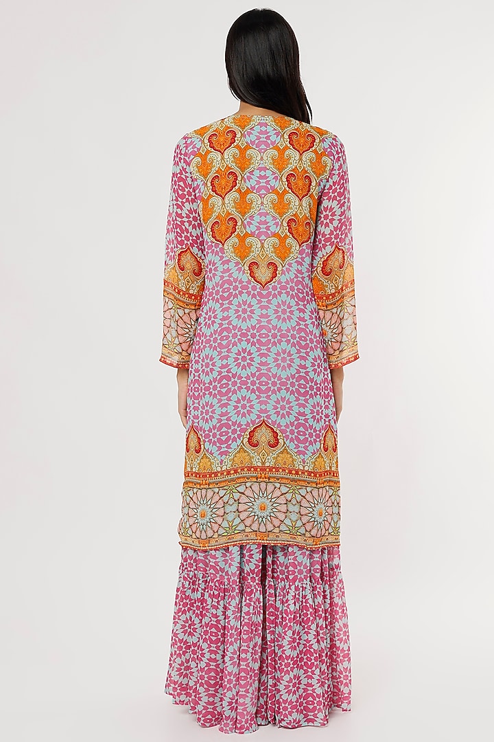 Pink Embellished Wedding Sharara Set by CHARU PARASHAR at Pernia's Pop Up Shop
