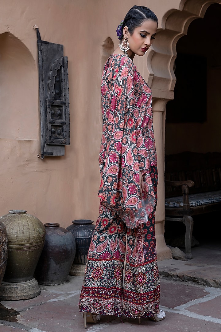 Multi-Colored Crepe Printed Co-Ord Set by CHARU PARASHAR at Pernia's Pop Up Shop
