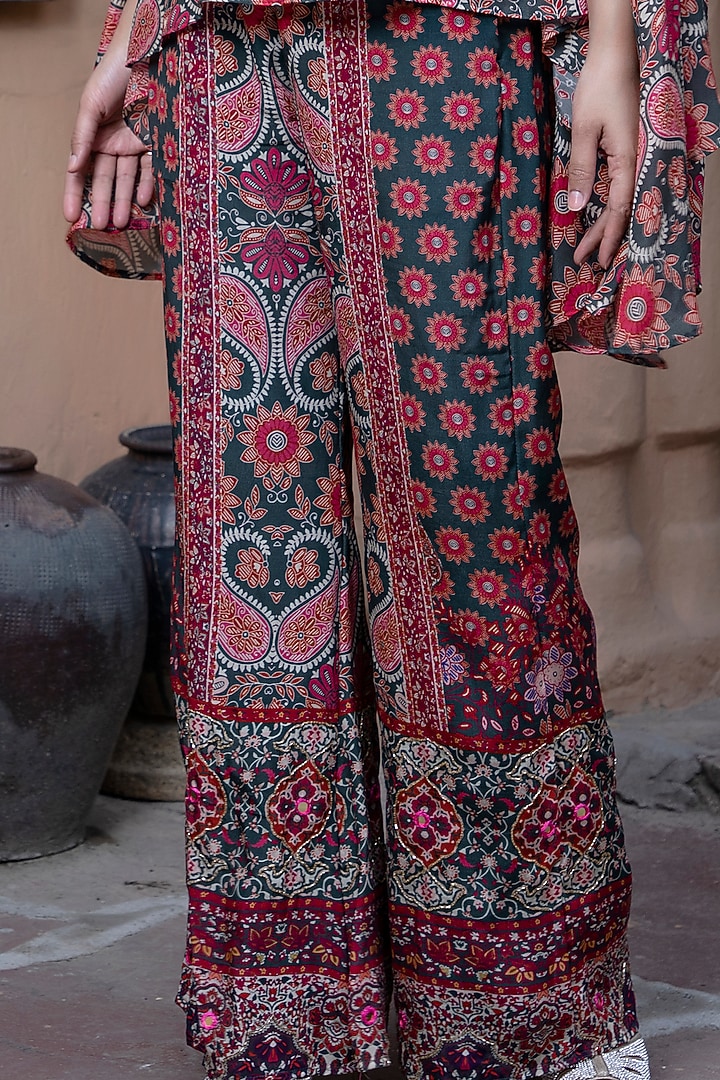 Multi-Colored Crepe Printed Co-Ord Set by CHARU PARASHAR at Pernia's Pop Up Shop