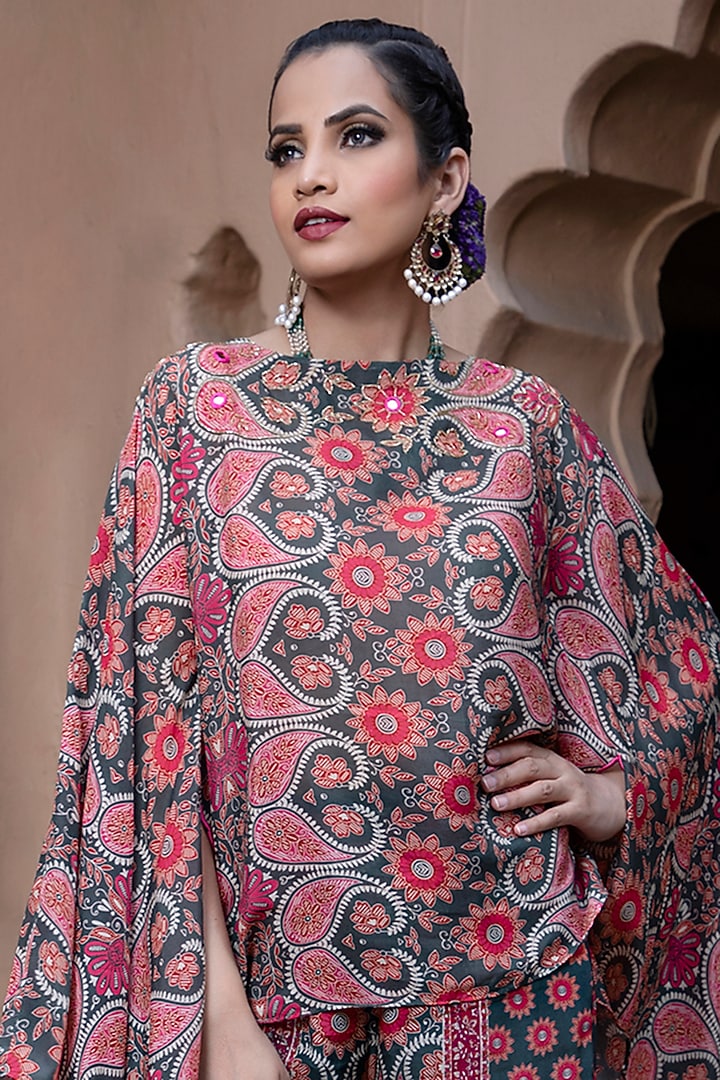 Multi-Colored Crepe Printed Co-Ord Set by CHARU PARASHAR at Pernia's Pop Up Shop