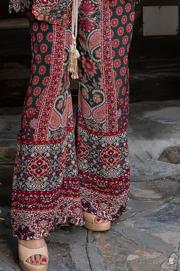 Multi-Colored Crepe Digital Printed Kurta Set by CHARU PARASHAR at Pernia's Pop Up Shop
