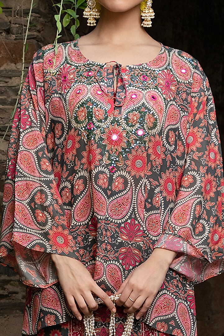 Multi-Colored Crepe Printed Co-Ord Set by CHARU PARASHAR at Pernia's Pop Up Shop