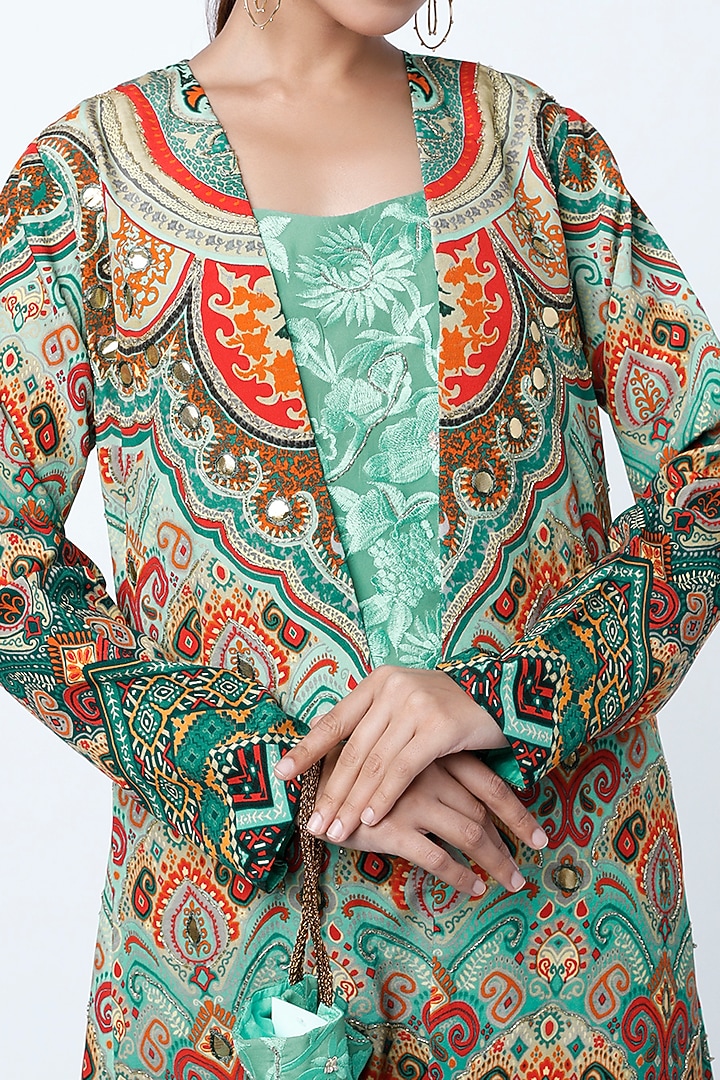 Multi-Coloured Hand Embellished Jacket Set by CHARU PARASHAR at Pernia's Pop Up Shop