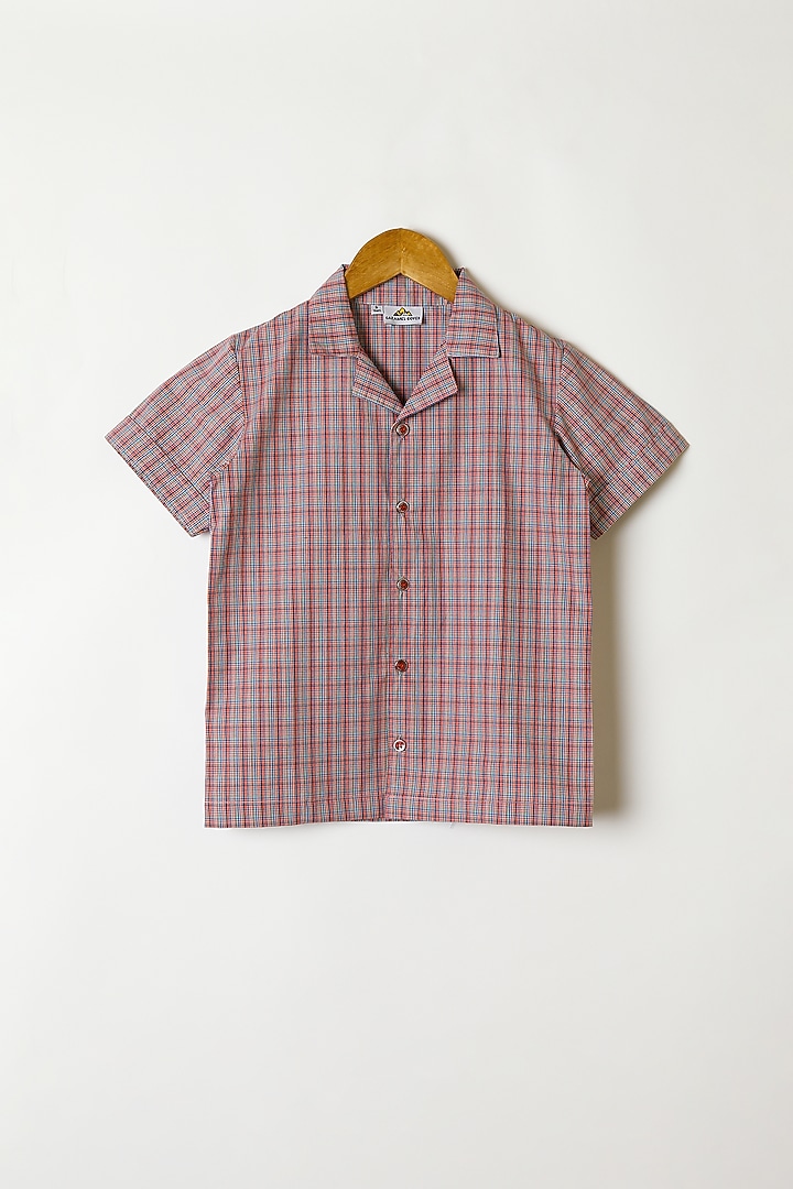 Dark Pink & Black Printed Shirt With Pants by Caramel Coves at Pernia's Pop Up Shop