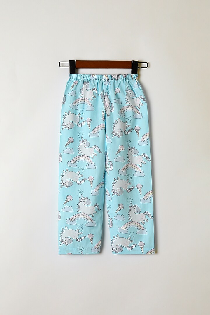 Blue Unicorn Printed Shirt & Pants by Caramel Coves at Pernia's Pop Up Shop