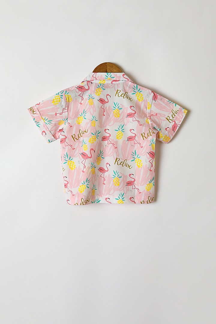 Pink Printed Shirt & Pants by Caramel Coves at Pernia's Pop Up Shop