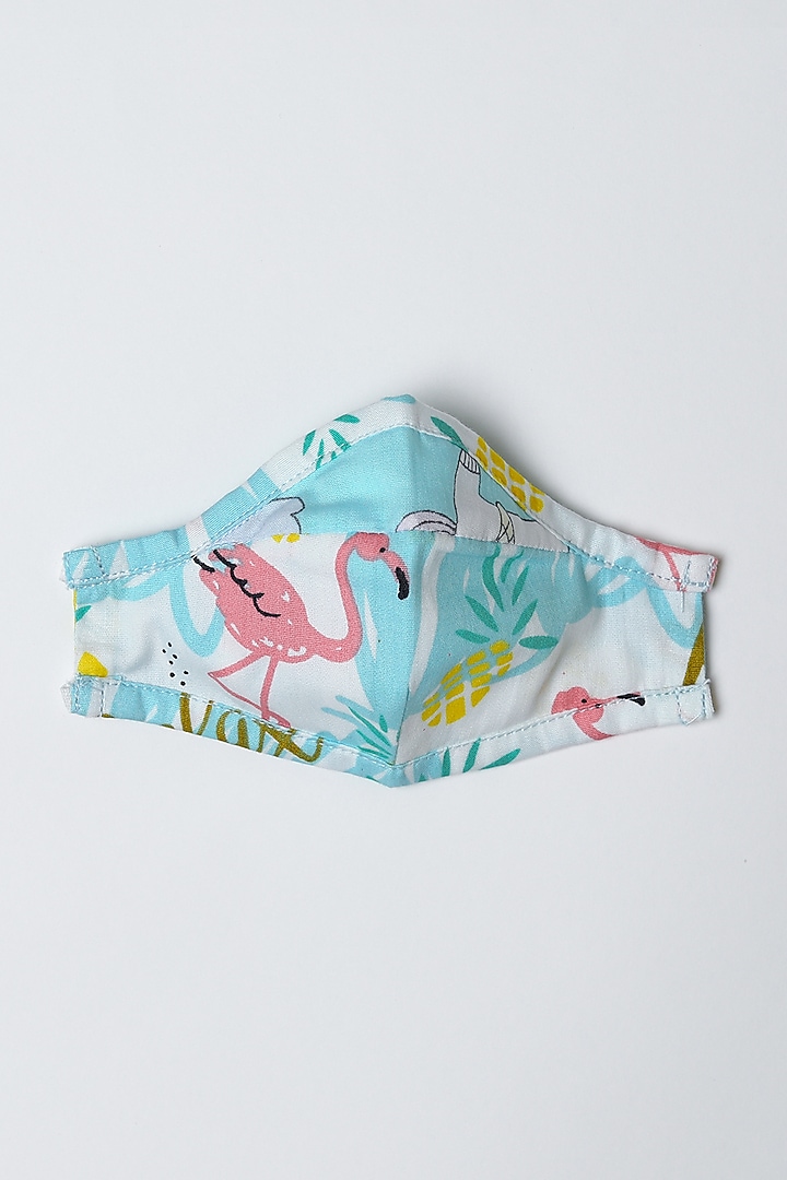 Blue Flamingo Printed Shirt & Pants by Caramel Coves at Pernia's Pop Up Shop