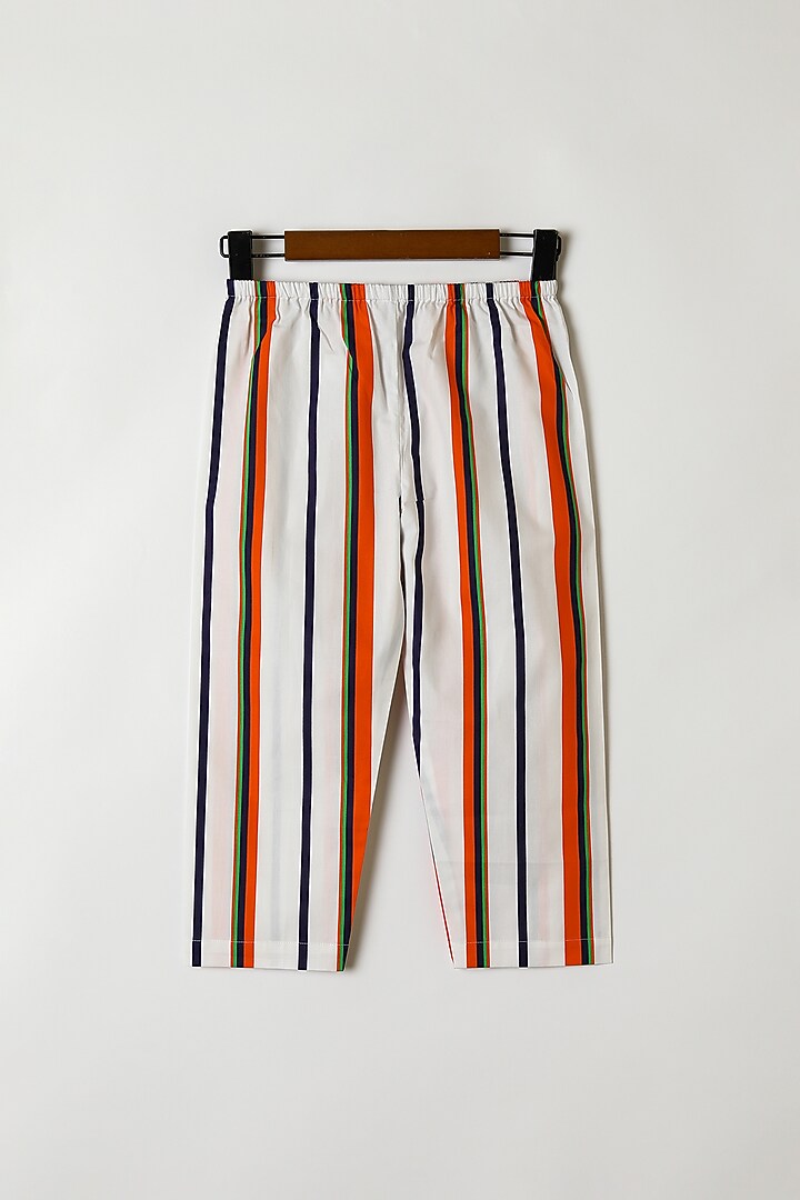 Orange & White Printed Shirt With Pants by Caramel Coves at Pernia's Pop Up Shop