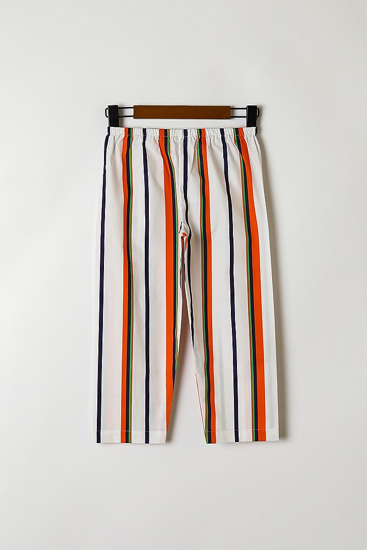 Orange & White Printed Shirt With Pants by Caramel Coves at Pernia's Pop Up Shop