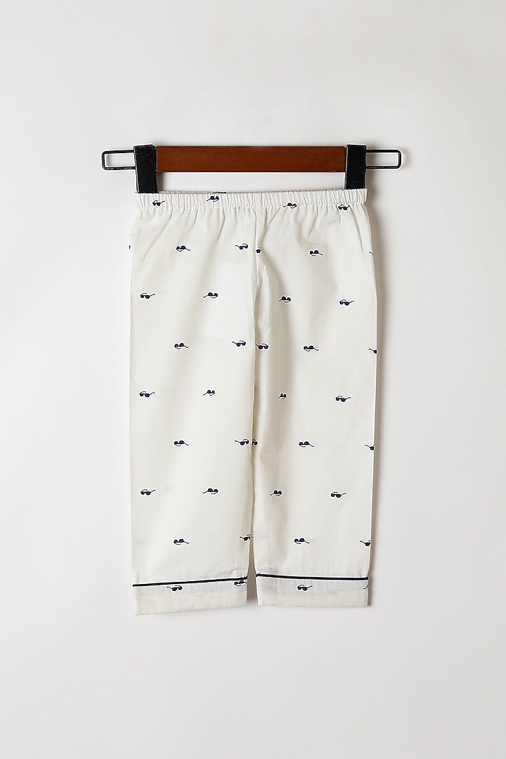 White Specs Printed Shirt & Pants by Caramel Coves at Pernia's Pop Up Shop