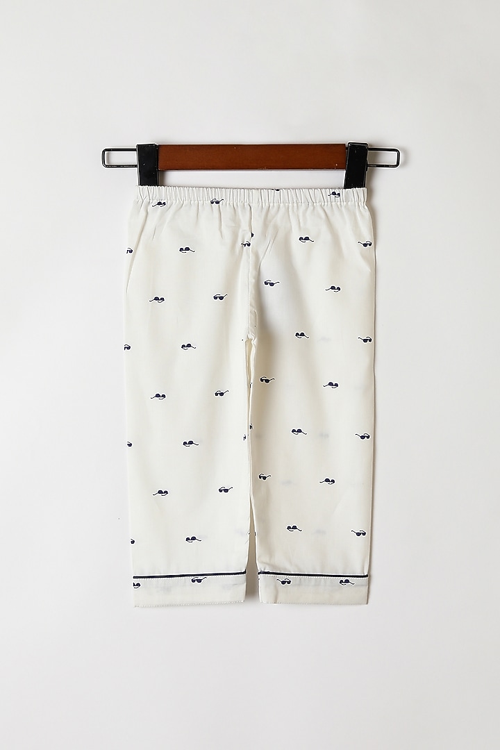 White Specs Printed Shirt & Pants by Caramel Coves at Pernia's Pop Up Shop