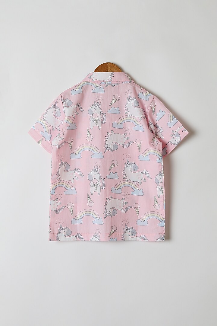 Pink Unicorn Printed Shirt & Pants by Caramel Coves at Pernia's Pop Up Shop