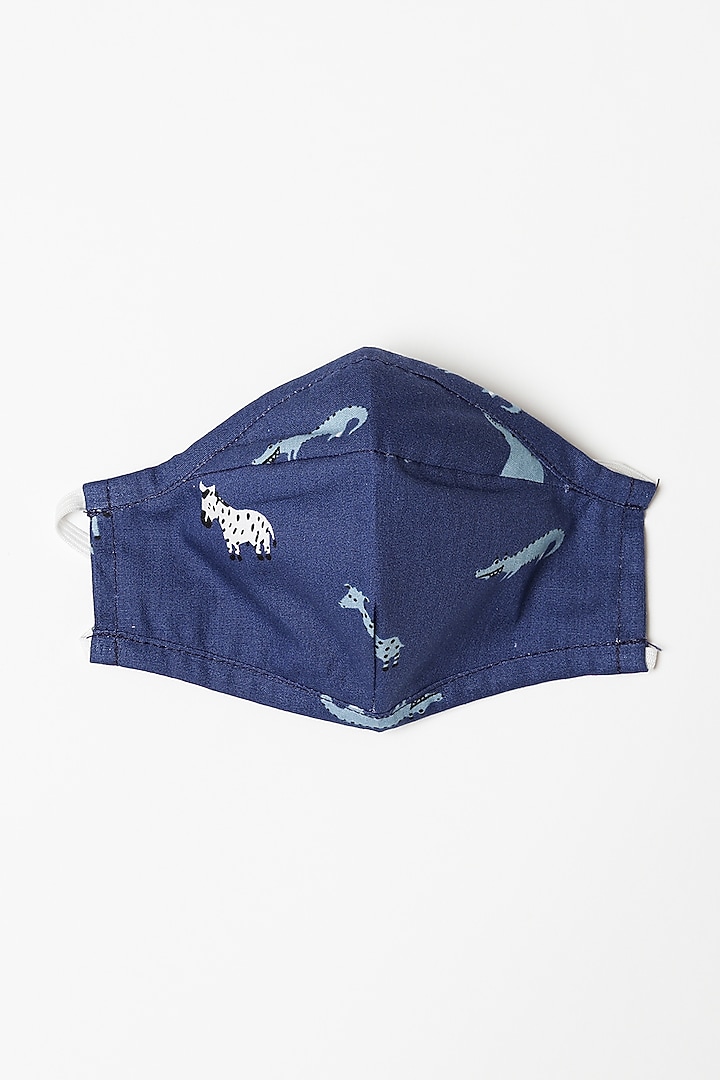 Navy Blue Printed Shirt & Pants by Caramel Coves at Pernia's Pop Up Shop