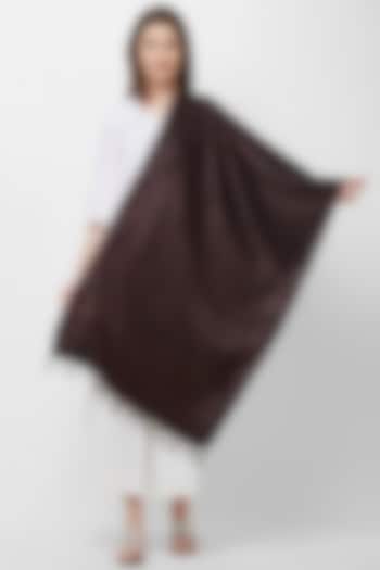 Brown Printed Stole by Crafts Collection at Pernia's Pop Up Shop