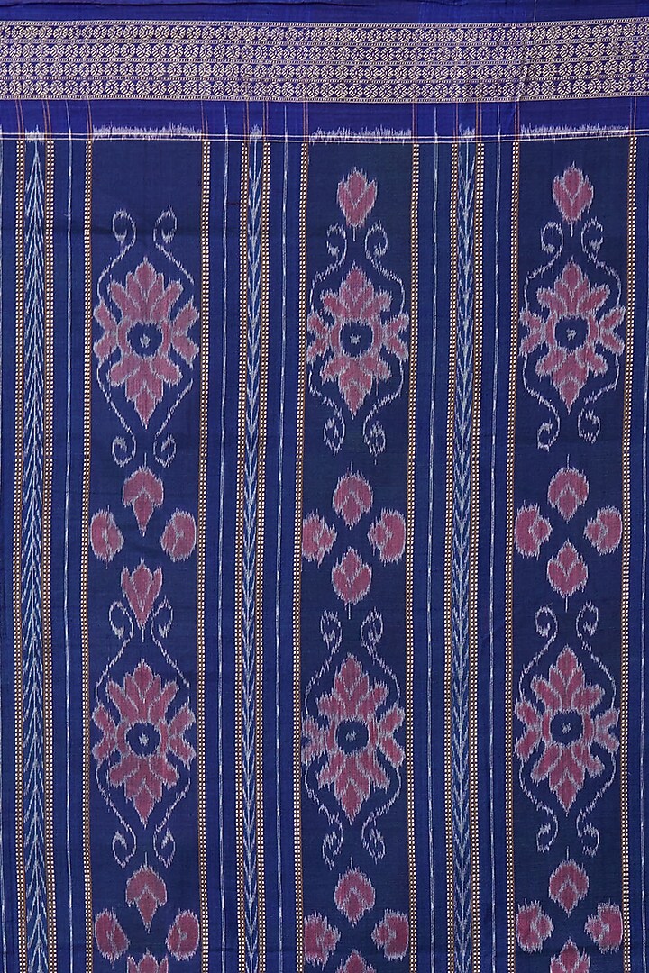 Green & Purple Ikat Printed Sambalpuri Pala Festive Saree by Crafts Collection at Pernia's Pop Up Shop
