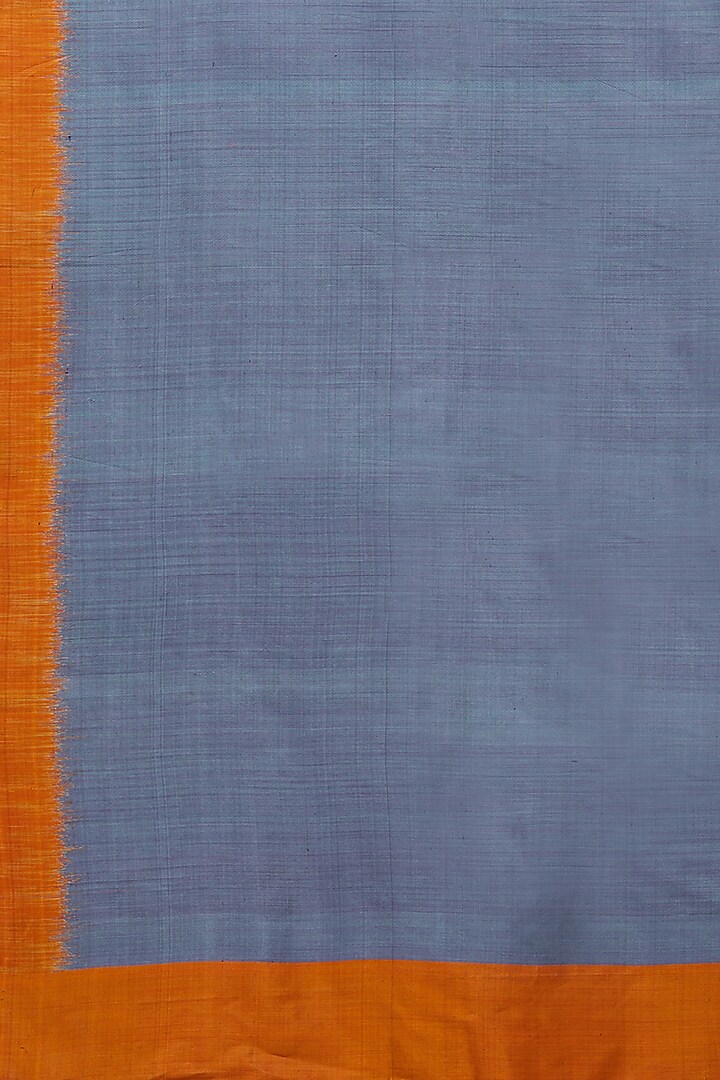 Grey & Orange Silk Stole by Crafts Collection at Pernia's Pop Up Shop