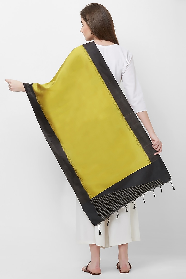 Gold & Black Silk Stole by Crafts Collection at Pernia's Pop Up Shop