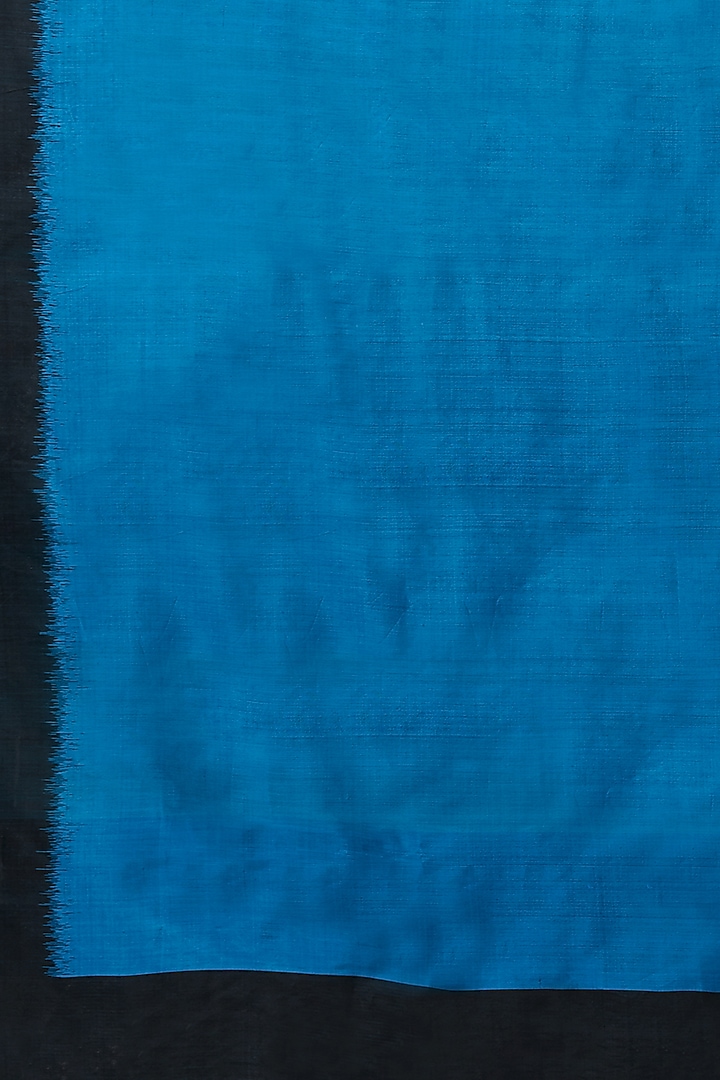 Blue & Black Pure Silk Stole by Crafts Collection at Pernia's Pop Up Shop