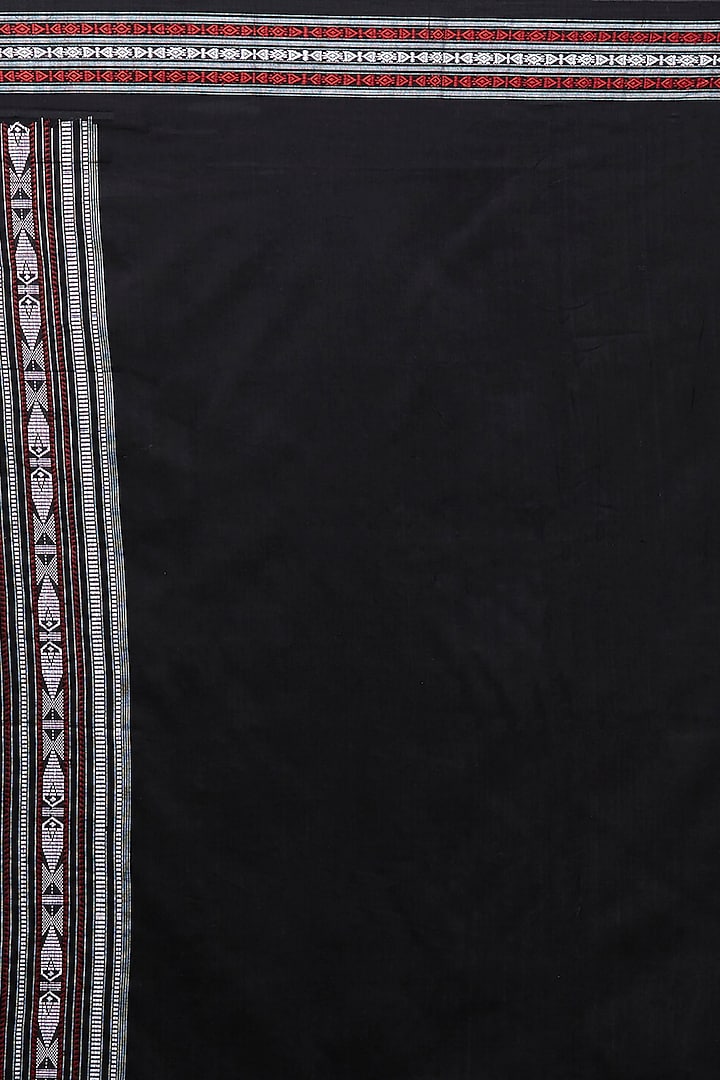 Red Ikat Printed Handloom Festive Saree by Crafts Collection at Pernia's Pop Up Shop