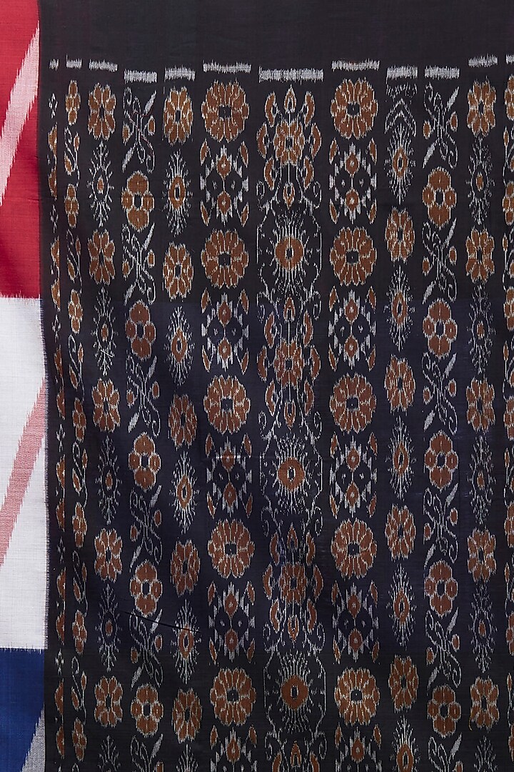 Multi Colored Ikat Printed Handloom Festive Saree by Crafts Collection at Pernia's Pop Up Shop