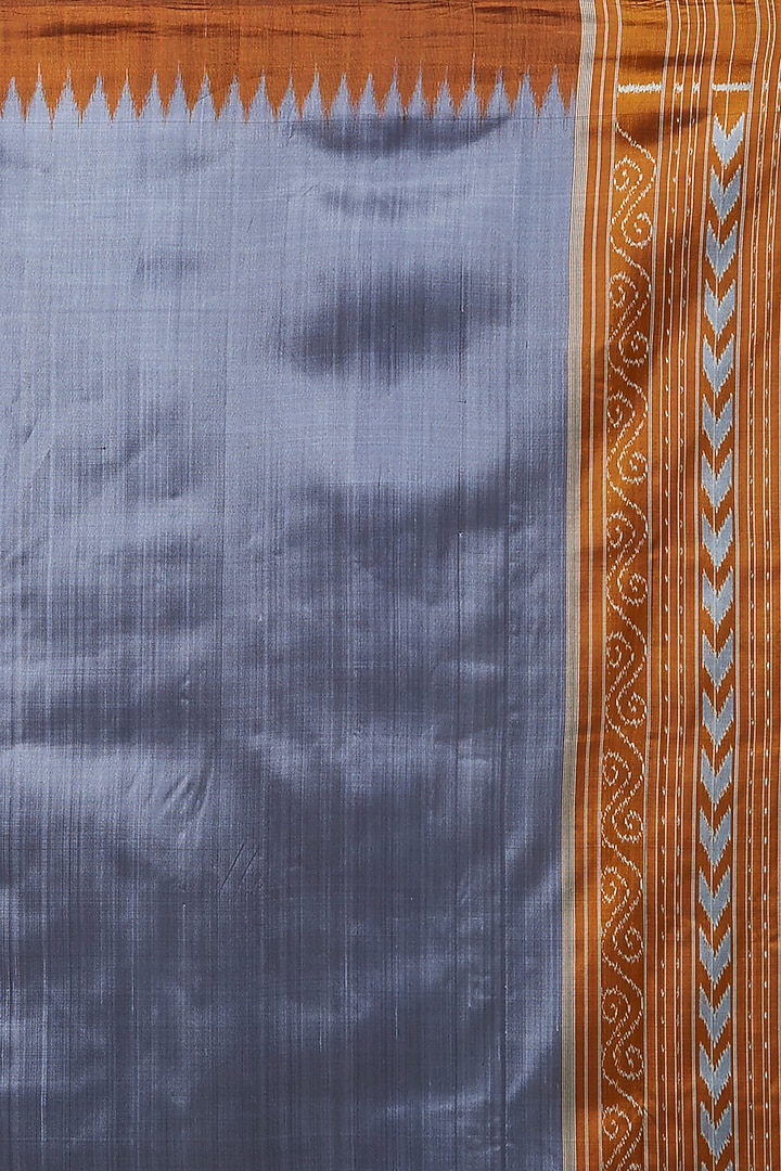 Grey Silk Handwoven Festive Saree by Crafts Collection at Pernia's Pop Up Shop