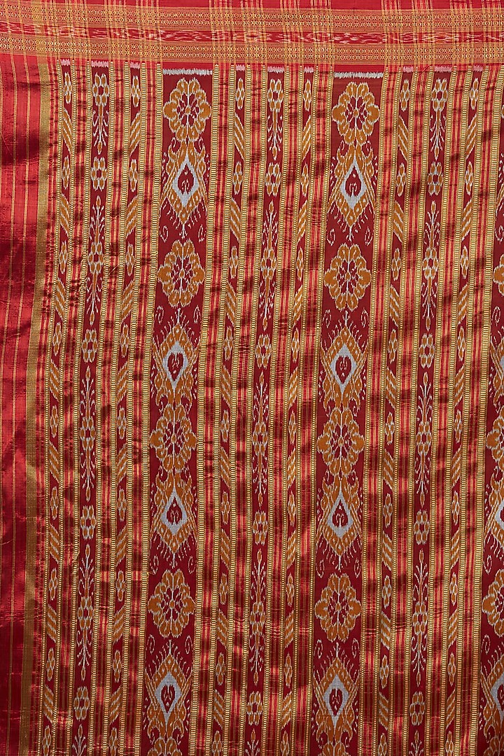 Yellow Silk Sambalpuri Festive Saree by Crafts Collection at Pernia's Pop Up Shop