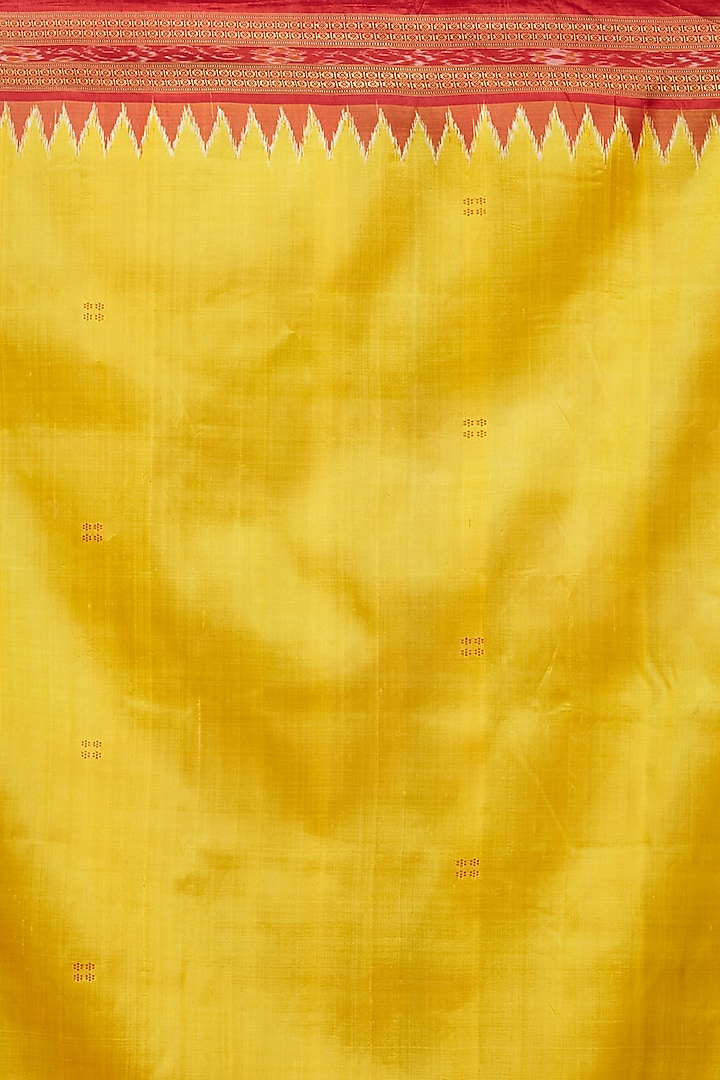Yellow Silk Sambalpuri Festive Saree by Crafts Collection at Pernia's Pop Up Shop