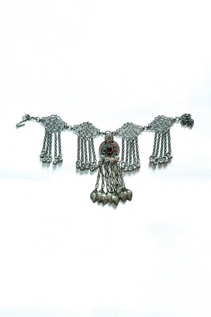 Two-Tone Finish Kuchi Jaali Choker Necklace by creyonsbymansi at Pernia's Pop Up Shop