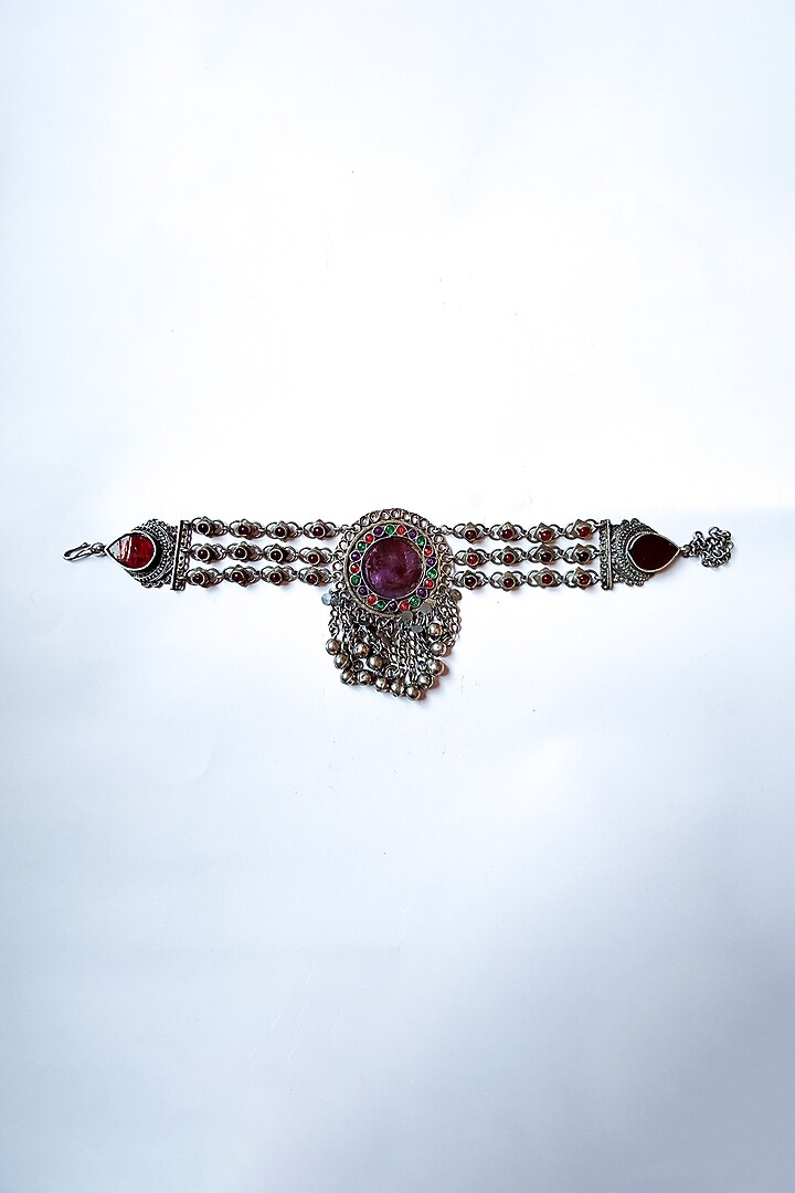 Two-Tone Finish Glass Beads Kuchi Choker Necklace by creyonsbymansi at Pernia's Pop Up Shop