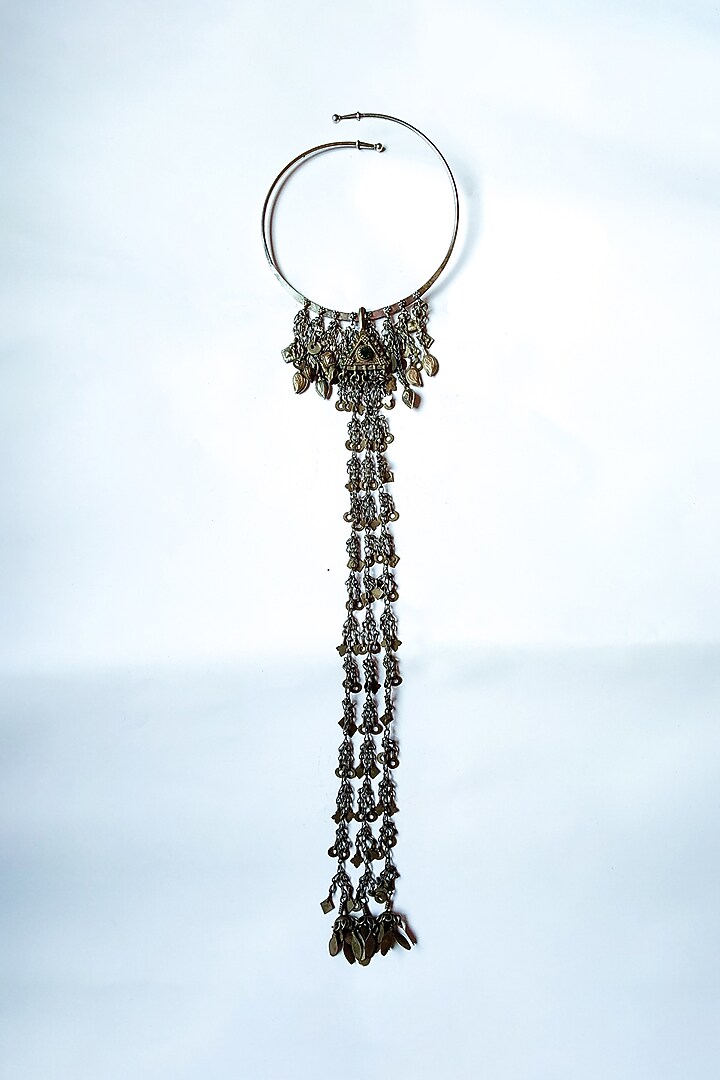 Two-Tone Finish Tassel Kuchi Necklace by creyonsbymansi at Pernia's Pop Up Shop