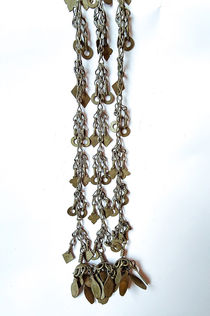 Two-Tone Finish Tassel Kuchi Necklace by creyonsbymansi at Pernia's Pop Up Shop