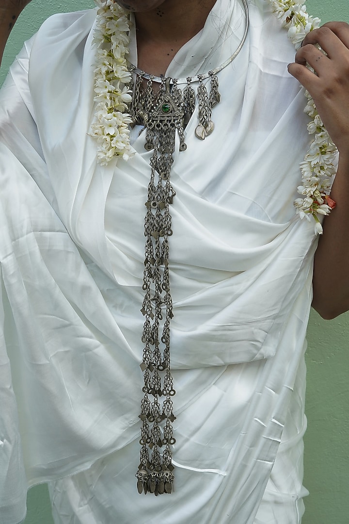 Two-Tone Finish Tassel Kuchi Necklace by creyonsbymansi at Pernia's Pop Up Shop