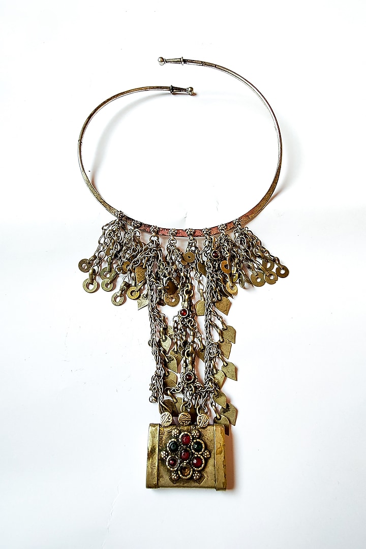Two-Tone Finish Hoops Kuchi Necklace by creyonsbymansi at Pernia's Pop Up Shop