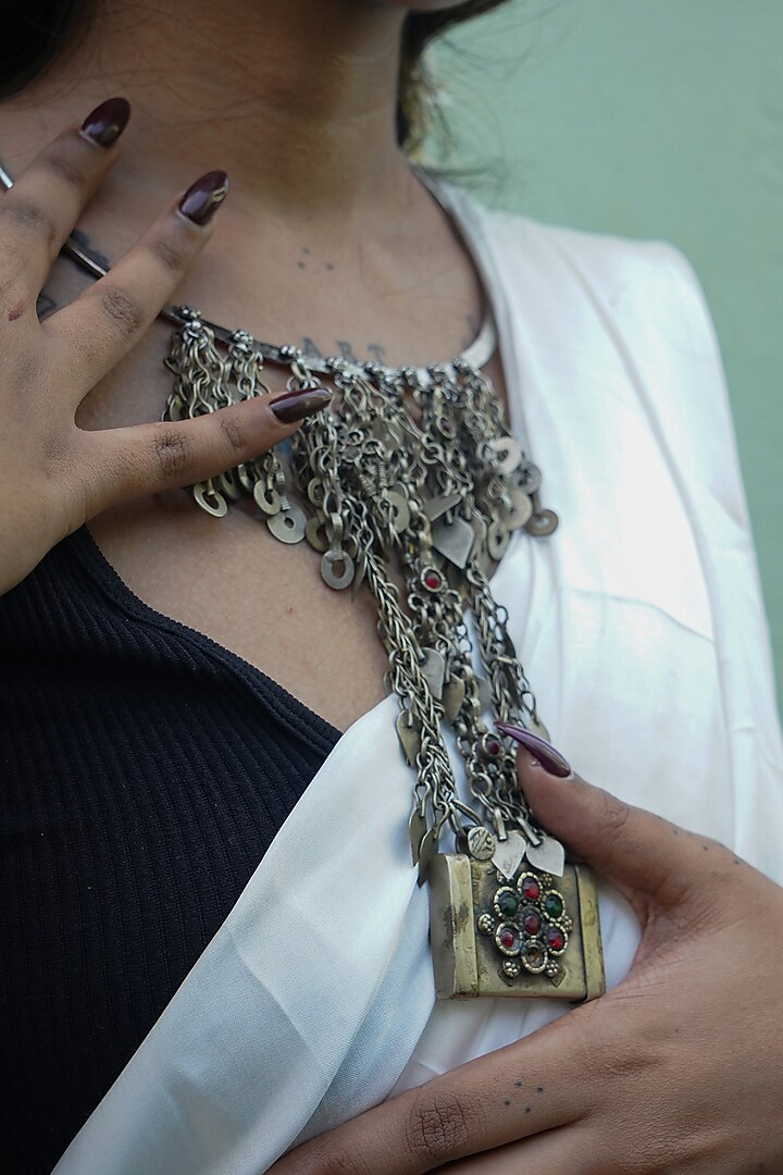 Two-Tone Finish Hoops Kuchi Necklace by creyonsbymansi at Pernia's Pop Up Shop