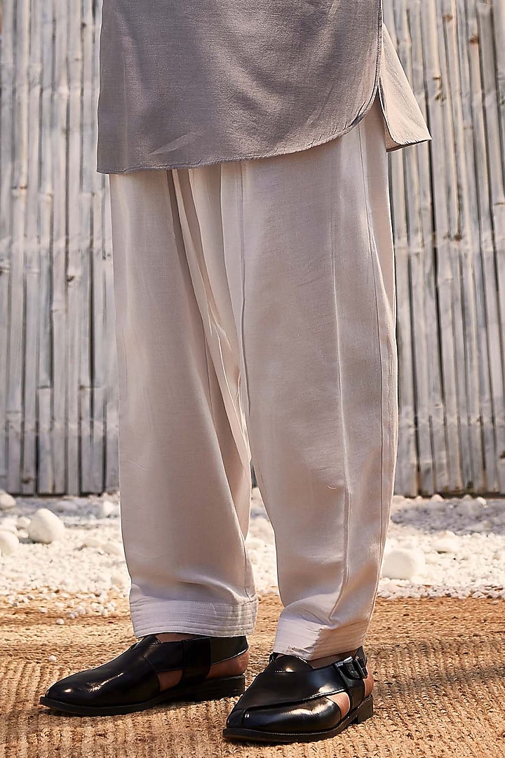 Party Wear Pathani Kurta Footwear For Kurta Pajama Men Steel Grey