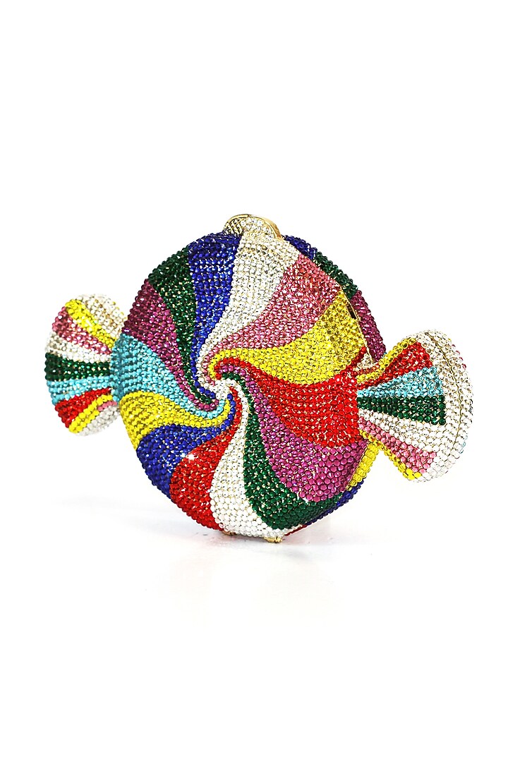 Multi-Coloured Crystal Clutch Bag by Crystal Craft at Pernia's Pop Up Shop
