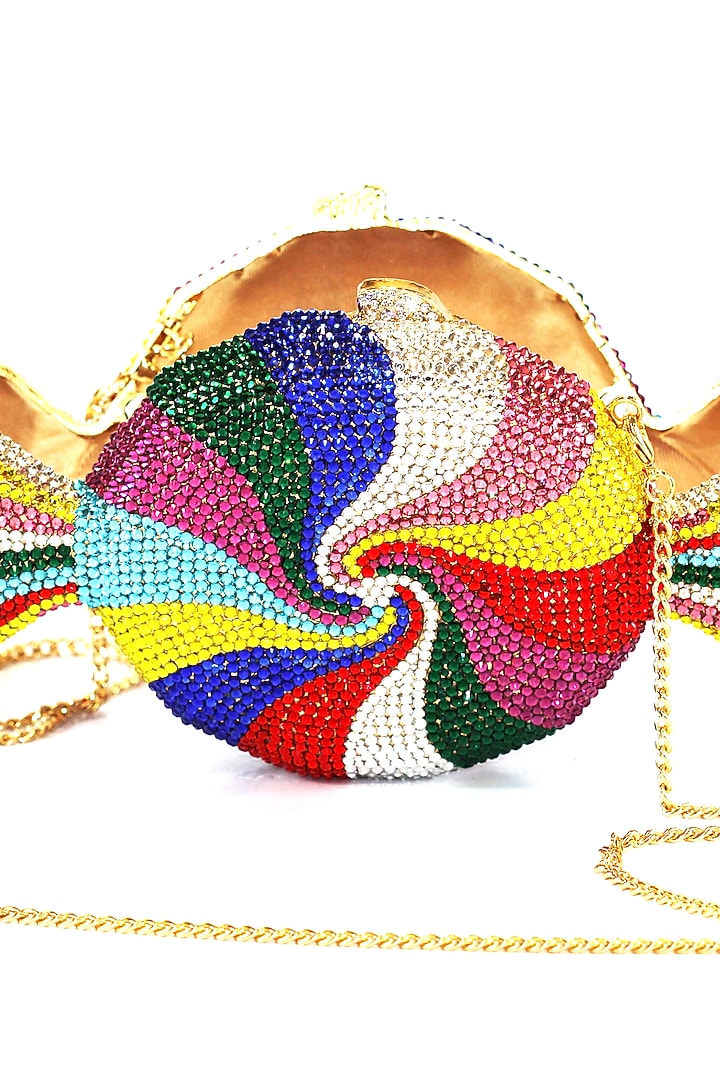 Multi-Coloured Crystal Clutch Bag by Crystal Craft at Pernia's Pop Up Shop