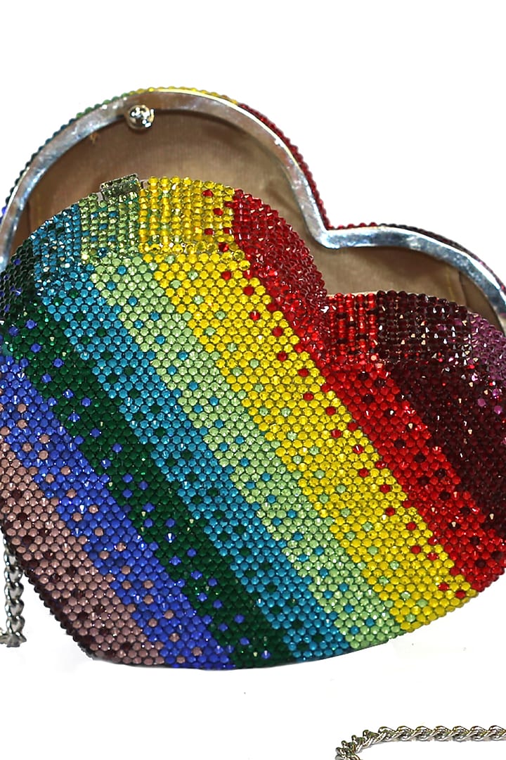 Multi-Coloured Crystal Clutch Bag by Crystal Craft at Pernia's Pop Up Shop