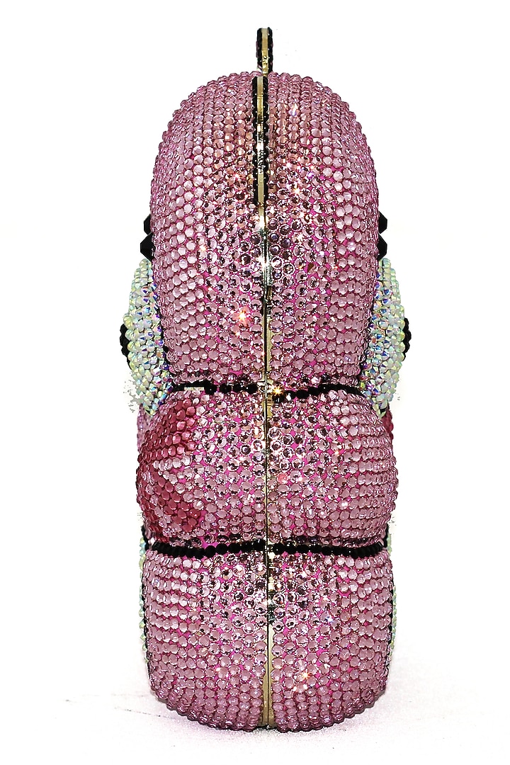 Rose Pink Teddy Clutch Bag by Crystal Craft at Pernia's Pop Up Shop