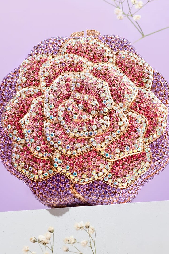 Pink Crystal Clutch Bag by Crystal Craft at Pernia's Pop Up Shop