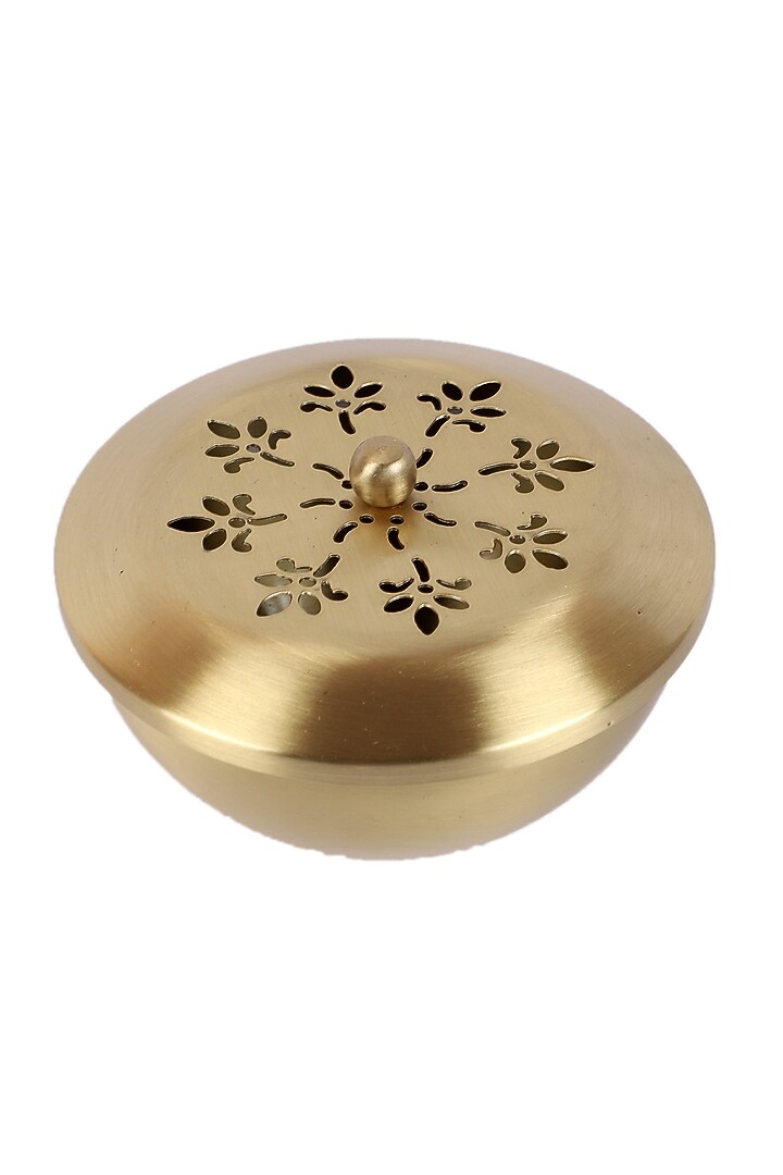 Gold Brass Handcrafted Container Set by Courtyard at Pernia's Pop Up Shop