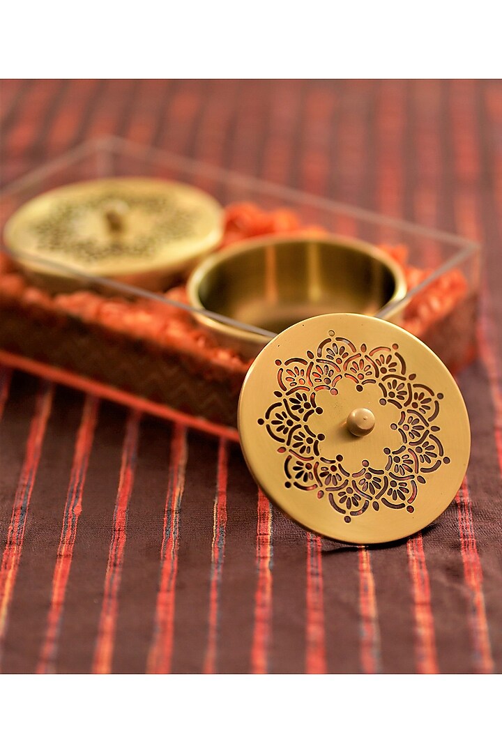 Gold Brass Handcrafted Gift Box by Courtyard at Pernia's Pop Up Shop