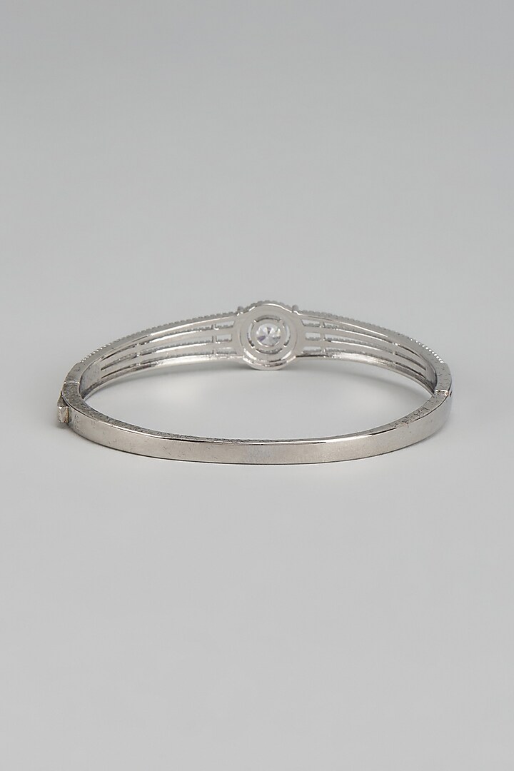 White Rhodium Finish Austrian Crystal & Zircon Bracelet by CRYSTALYNA at Pernia's Pop Up Shop