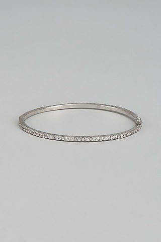 White Rhodium Finish Austrian Crystal & Zircon Bracelet by CRYSTALYNA