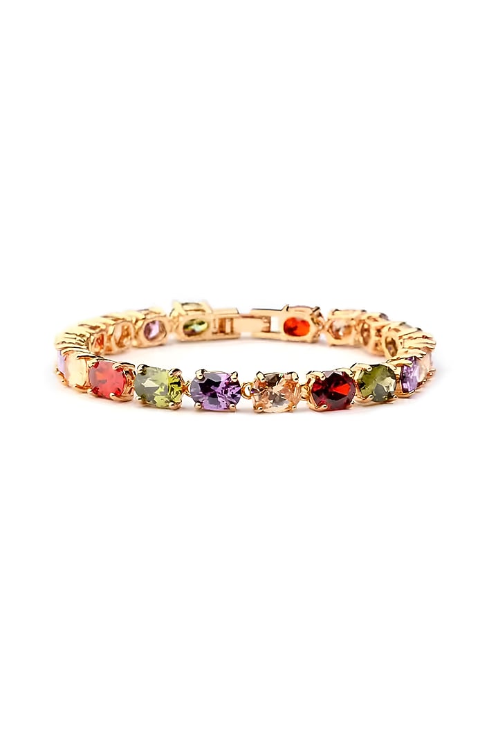 Gold Plated Austrian Swarovski Crystal Bracelet by CRYSTALYNA at Pernia's Pop Up Shop