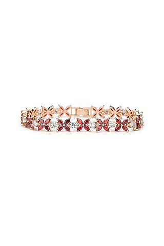 Gold Plated Austrian Swarovski Crystal Bracelet by CRYSTALYNA